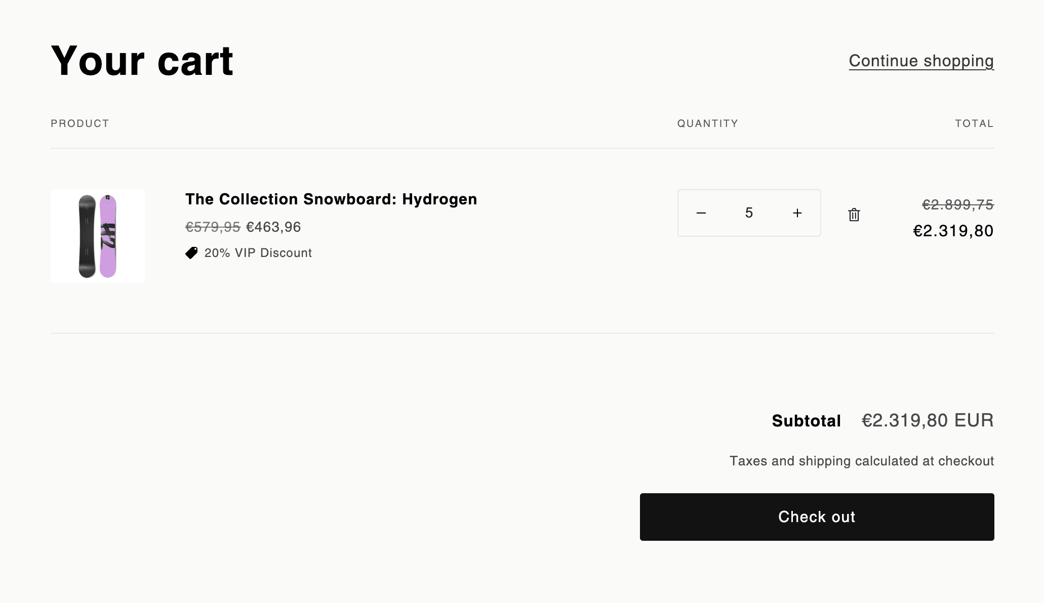 Tier settings showing discount configuration
